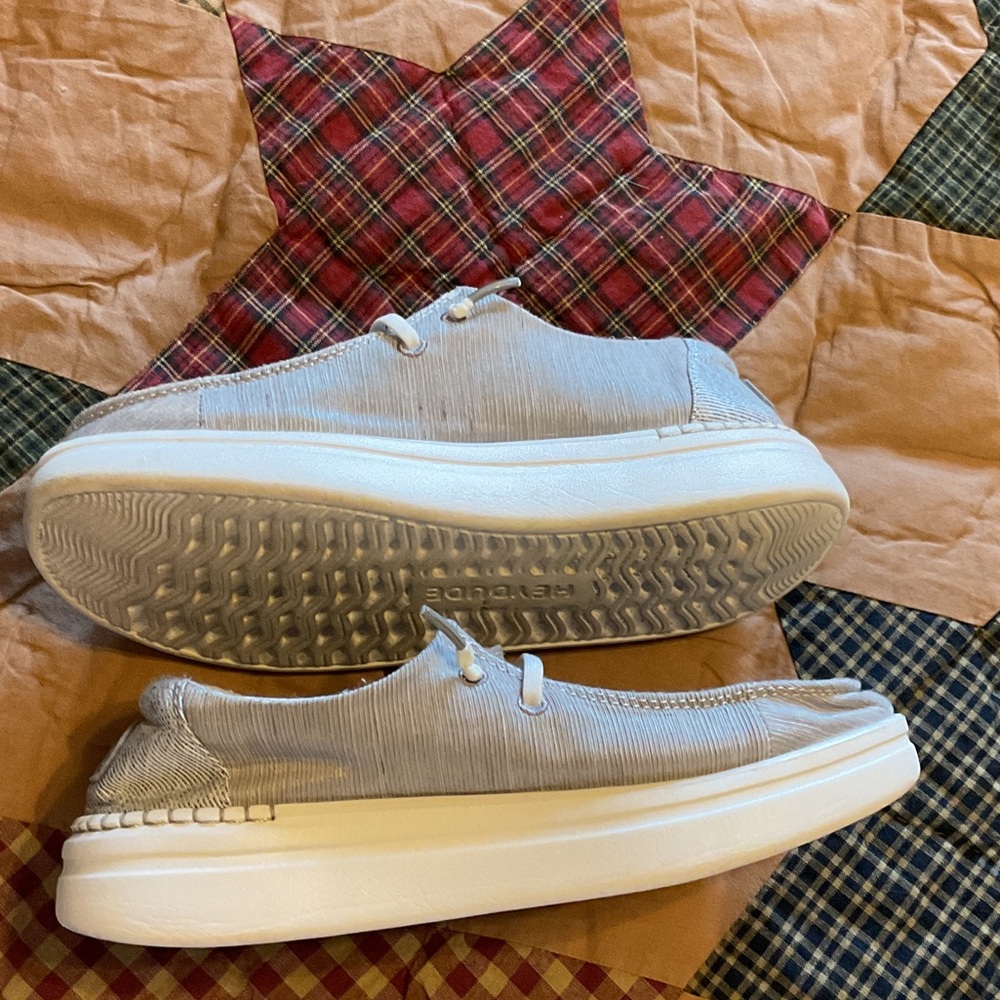 Woman’s Hey Dude Gray Casual Shoes - Picture 7 of 8